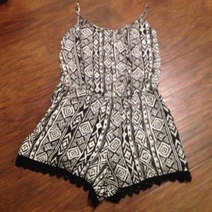 Patterned romper (worn only to try on)