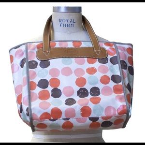 Fossil coated canvas tote