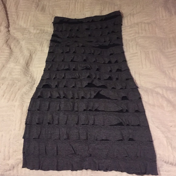 Heather Grey Ruffle Body Con Dress