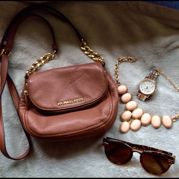 Michael Kors brown leather crossbody