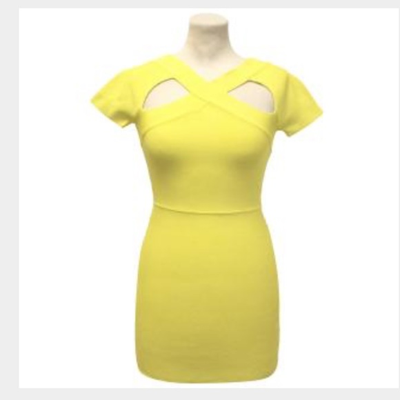 Bcbg Max Azria lime green bandage dress