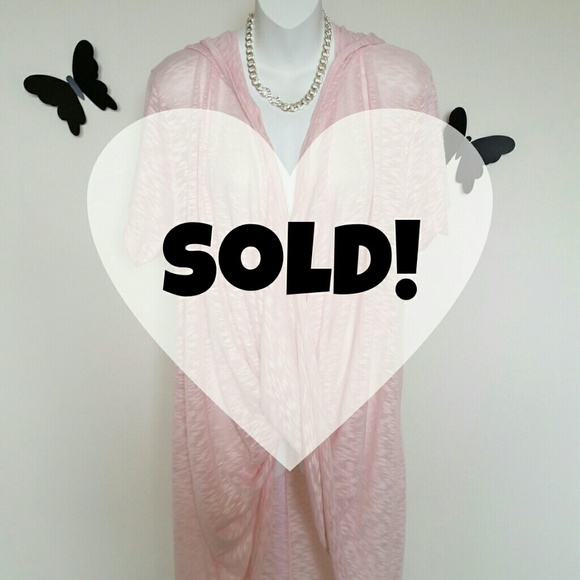 Poof Tops - *SOLD* Poof Extreme Hi-lo Hooded Drape Front Top