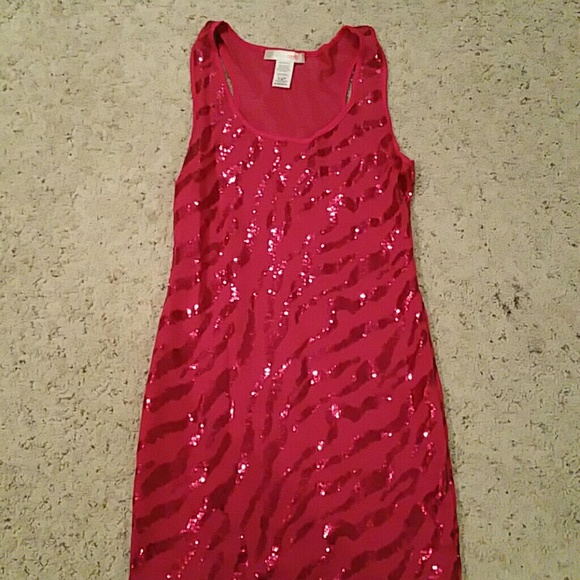 Pink sequence dress