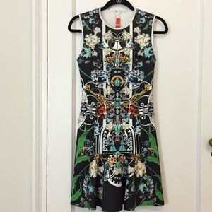 [nwot] Clover Canyon Gold Panther Dress