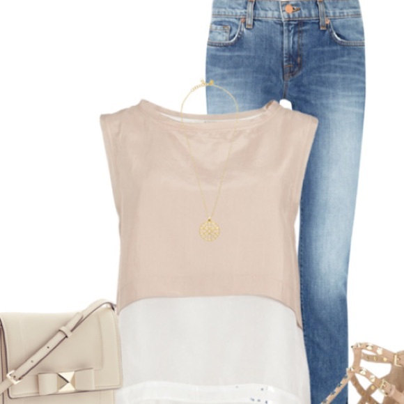All Saints Tops - All Saints Dusk Peach Molinet Silk Top 2