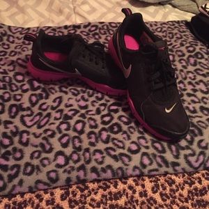 Black and purple nikes