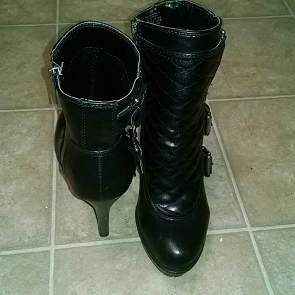 Nine west black calf boots