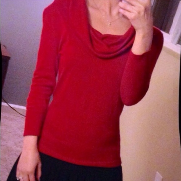 Modeling photo for the 3 Banana Republic sweaters