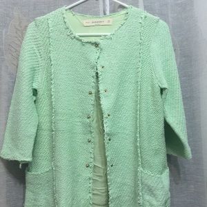 Zara 3/4 sleeve knit blazer sz M