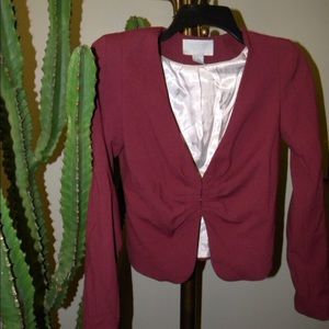 H&M Structured Burgundy Blazer