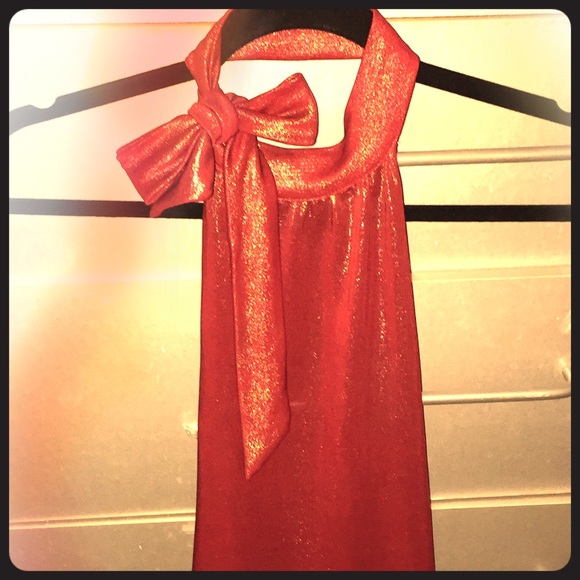 Elegant Shimmered Tie Neck Halter Top