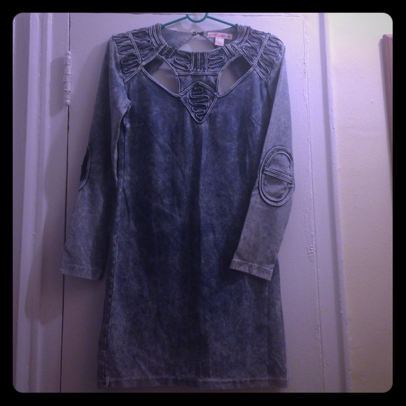 Sexy Acid wash denim mini dress!