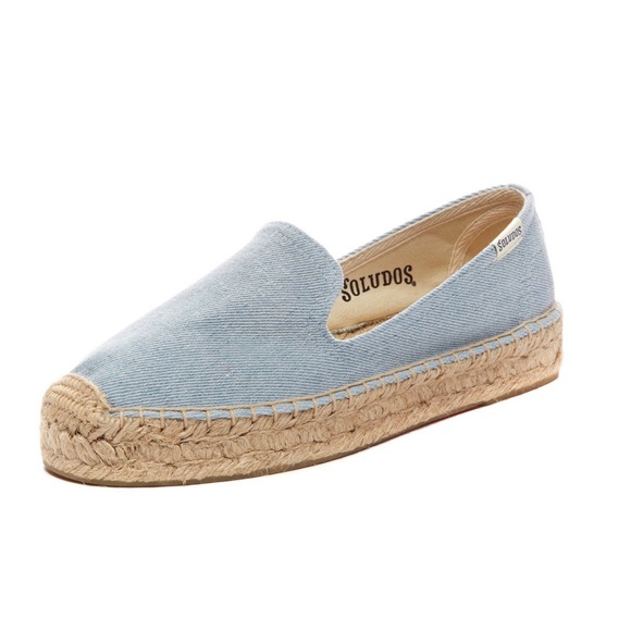 Soludos Platform Espadrille Denim Sky - Picture 3 of 4