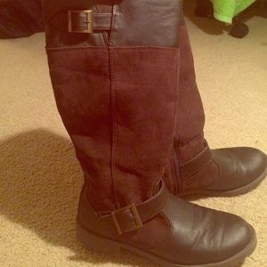 brown riding boots