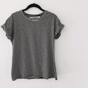 simple black and white striped tee