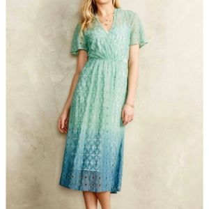 ☆☆2 hour SALE$$$$///Anthropology  ombre aqua dress