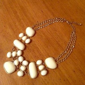 White Statement Necklace