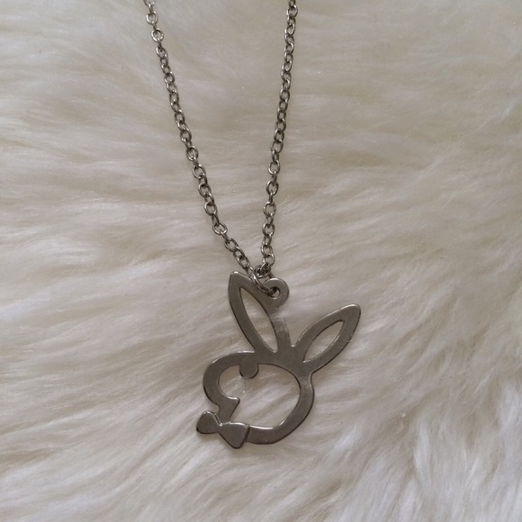 Silver Playboy Bunny Necklace