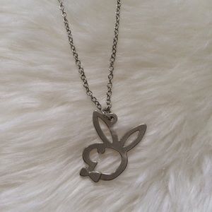 Silver Playboy Bunny Necklace