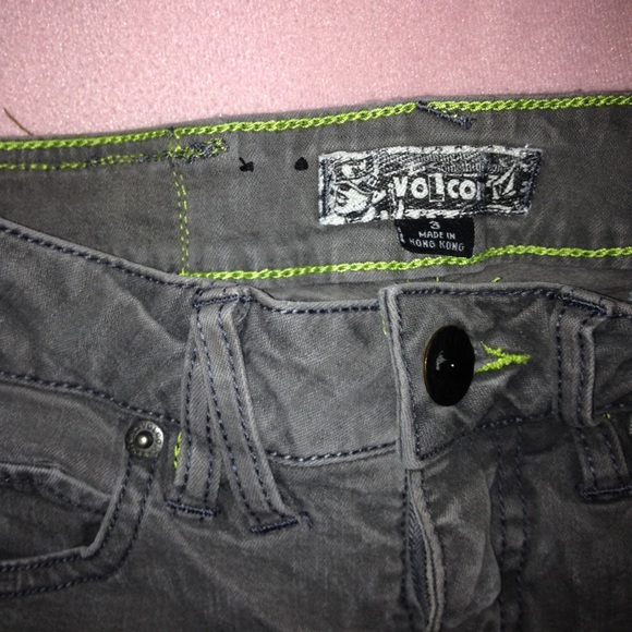 Forest Green Valcom Denim Skinny Jeans - Picture 3 of 3