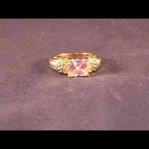 faux amethyst cocktail ring