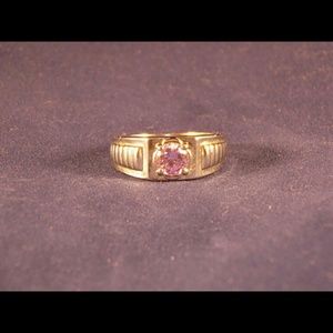 faux amethyst cocktail ring