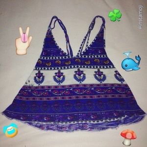 Cute Printed Flowey Racer Tank-Top !