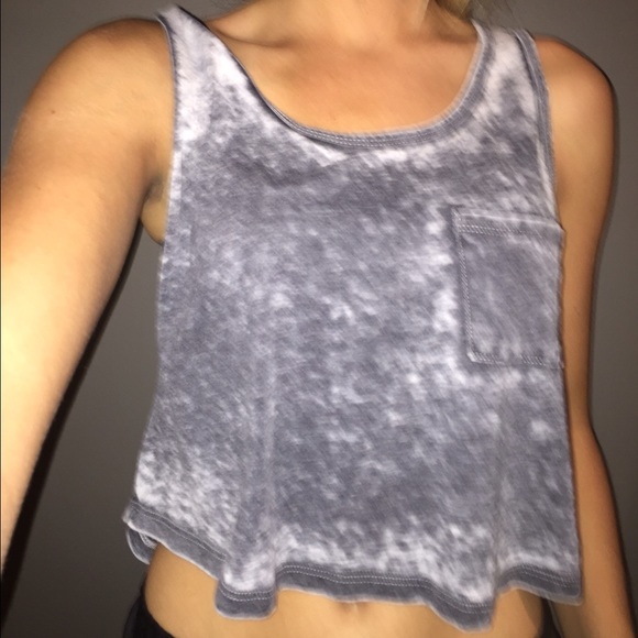 grey acid wash tank top