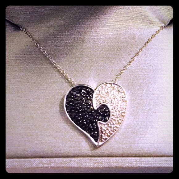 Zales Two Tone Puzzle Piece Heart Necklace