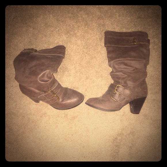 Brown Heeled Boots
