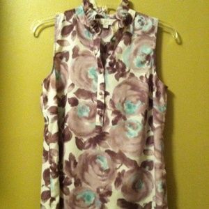 Ann Taylor Loft floral blouse, size S