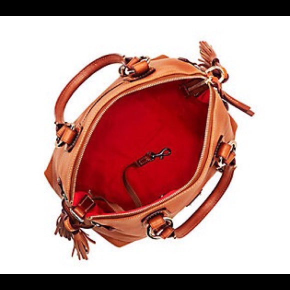 SOLD/NWOT/D&B PEBBLE LEATHER DOMED SATCHEL/ - Picture 3 of 4