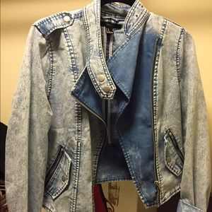 Faded denim jacket