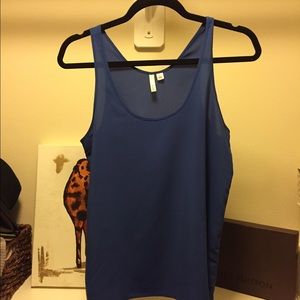 Frenchi blue tank top