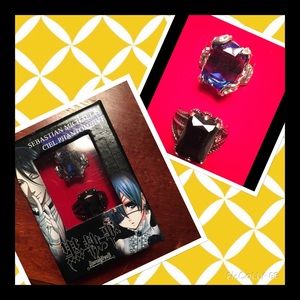 👠💍 Bold Black & Blue Rings 💍