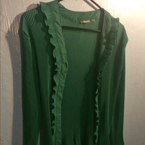 Green Ruffle Top - Apt 9 - XL