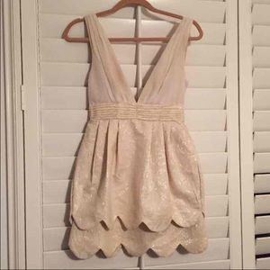 Nude mini dress