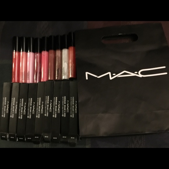 10 pieces assorted colors Mac lip glass bundle