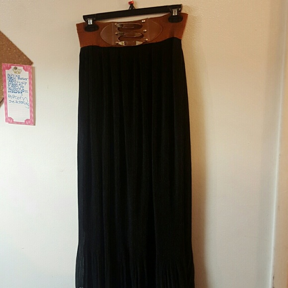 Black maxi skirt