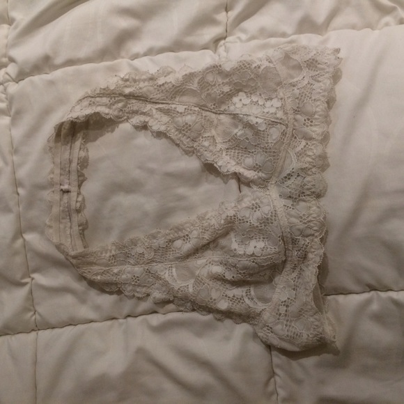 free people white lace halter bralette