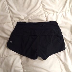 lululemon black running shorts
