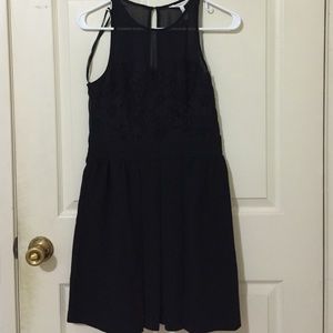 BCBG black lace, sheer dress