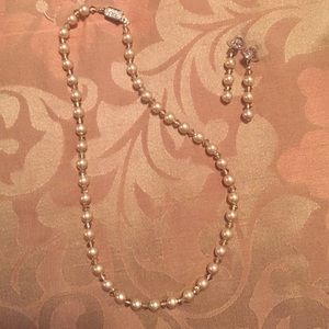 Costume Jewelry Earrings and Necklace Set