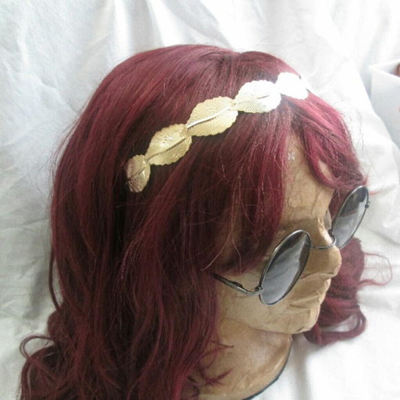 Gold Goddess Leaf metal headband