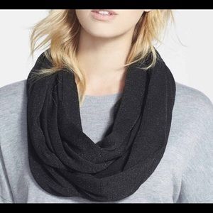 Steve Madden Black Infiniti Scarf silver detail
