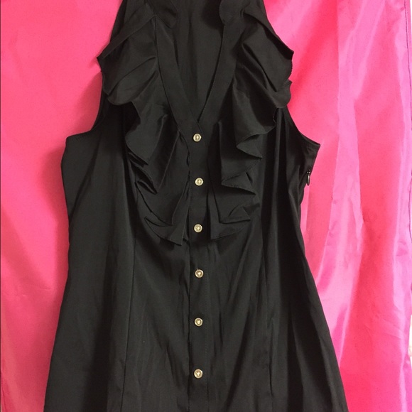 Express Ruffled Sleeveless Blouse