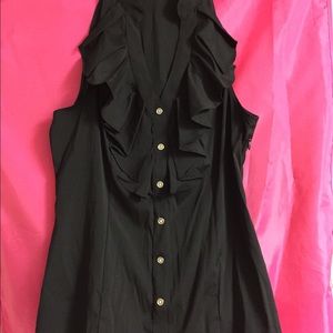 Express Ruffled Sleeveless Blouse