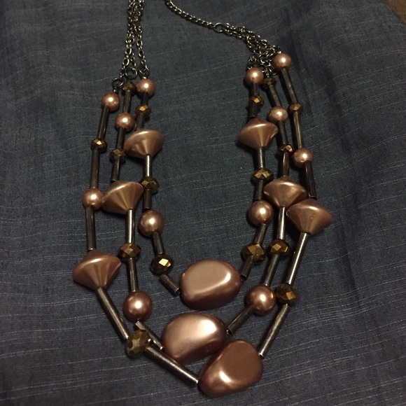 Brown beaded necklace