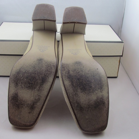 Taupe Canvas Mules - Picture 2 of 3