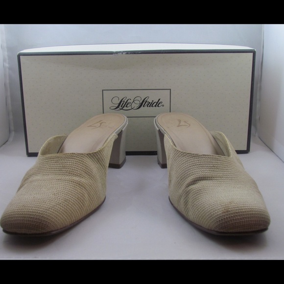 Taupe Canvas Mules - Picture 3 of 3